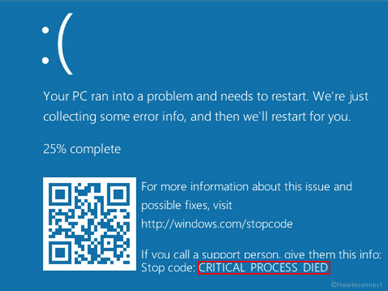 Critical Process Died