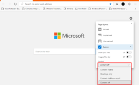 Customize Content Visibility on Microsoft Edge