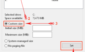 Customize Paging File Size for Disk Drives in Windows 10