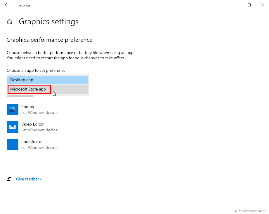 Default Graphics Card from Settings