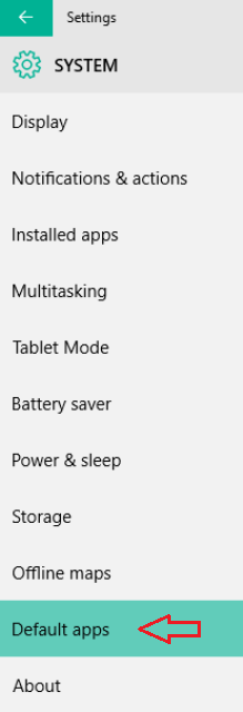 Default apps of System category