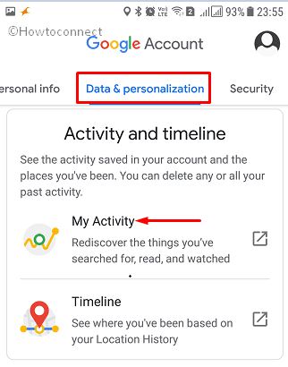Delete Activity History of Your Google Account on Android Pic 4