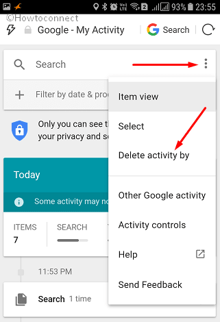 Delete Activity History of Your Google Account on Android Pic 5
