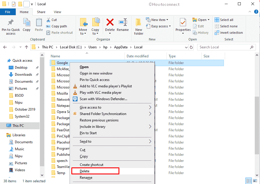 Delete Chrome folder from File Explorer image 12