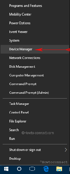 Device Manager from Power Menu in Windows 10