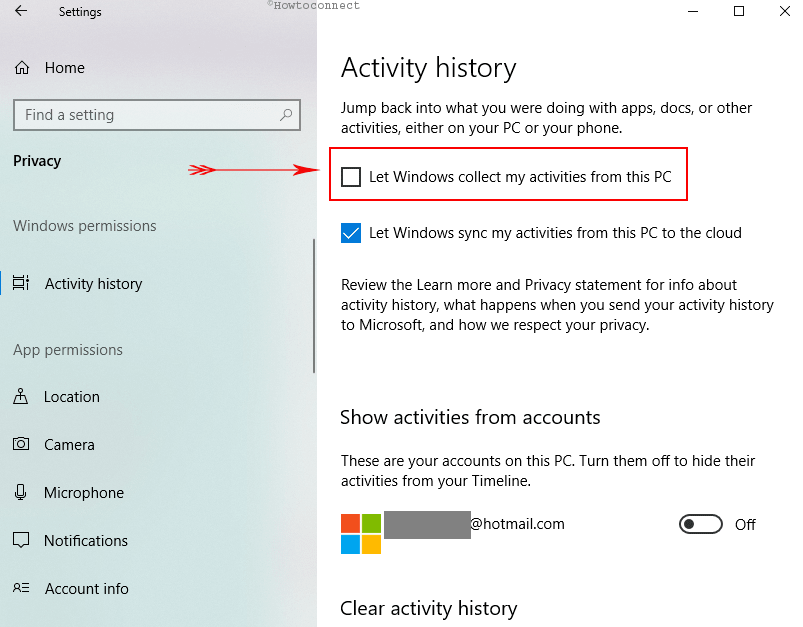Disable Windows 10 Timeline image 3