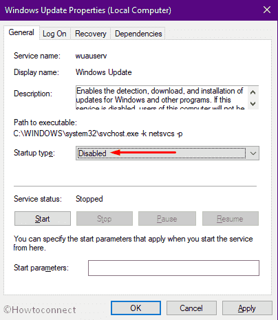 Disable Windows Update service to block Windows 10 2009