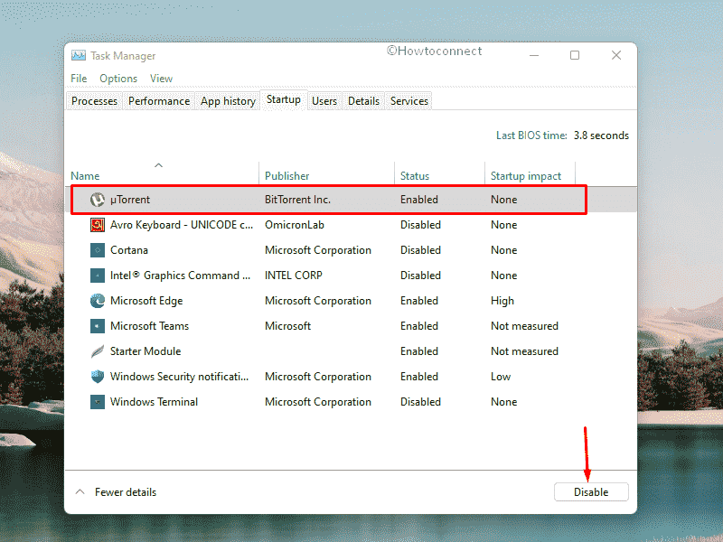 Disable unnecessary startup programs