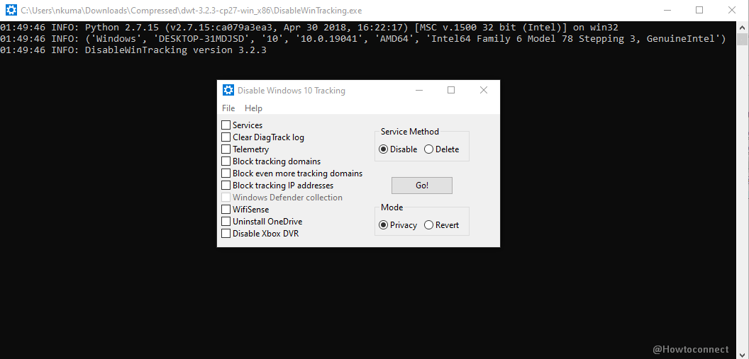 DisableWinTracking - Windows 10 Privacy tool to stop tracking