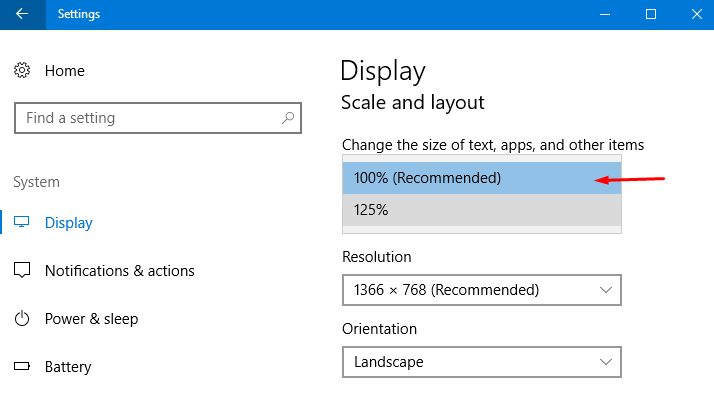 Display Custom Scaling on Windows 10 image 3