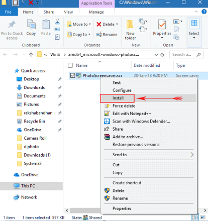 Display Pictures in Screensaver from Custom Folder on Windows 10 using location image 3