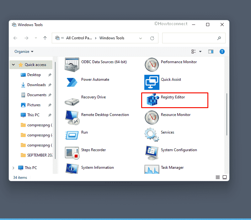 Double-click Registry Editor