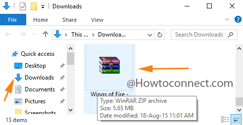 Download folder of your system