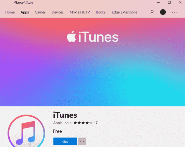 Download iTunes on Windows 11 or 10 from Microsoft Store