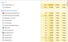 Eco mode in Windows 10 Task Manager