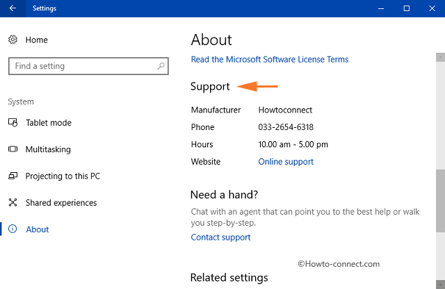Edit OEM Support Information on Windows 10 Pics 6