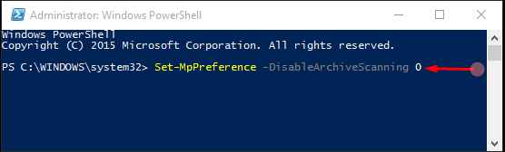 Enable Archive Scanning in Windows Defender On Windows 10 picture 2