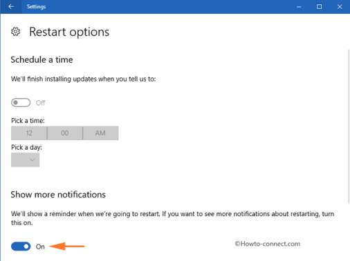How to Enable Disable Update Restart Notifications on Windows 10