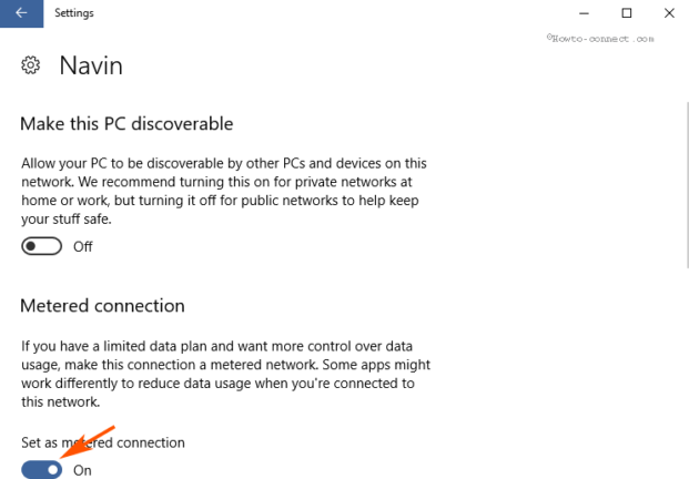 How to Enable Metered Connection for Ethernet on Windows 10
