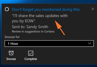 Enable Suggested Reminders in Cortana Windows 10 photo 1