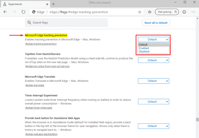 How to Disable / Enable Tracking Prevention in Microsoft Edge Browser