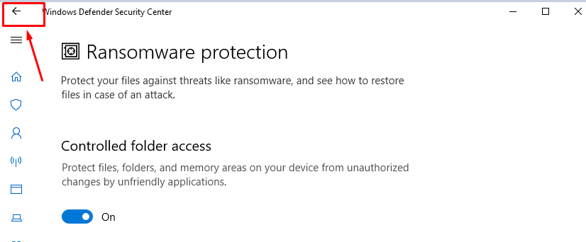 Enable Windows Defender Ransomware Protection in Windows 10 image 8