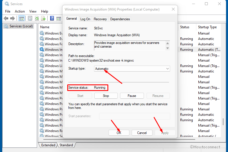 Enable Windows Image Acquisition service (WIA) Service