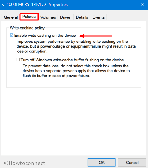 Enable Write caching policy of disk drive in Windows 10 Pic 4