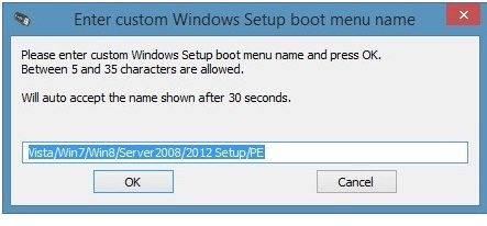 Enter custom boot name