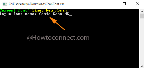 Enter new font name in IconFont