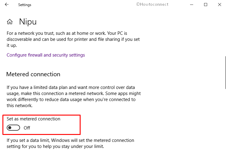 Error 0xc1900223-turn off metered connection