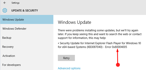 Error Code 0x80004005 Image 1
