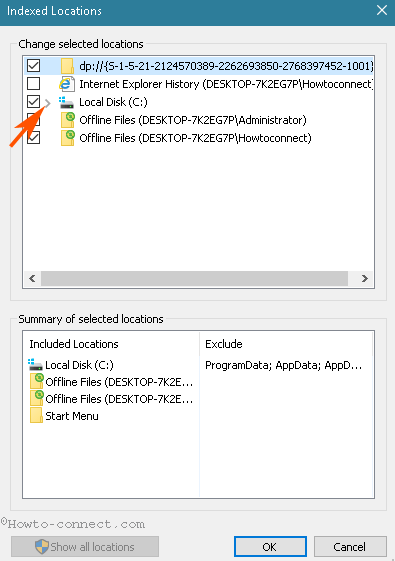 Exclude or Include Locations For Index Windows 10 photo 6