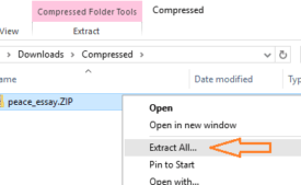 Extract Compressed Files in Windows 10