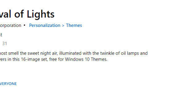 Festival of Lights Windows 10 Theme