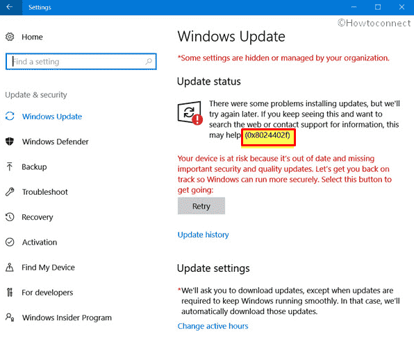 Fix Failed to Check for Updates with Error 0x8024402f in Windows 10 image 1