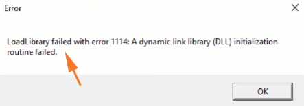 Fix LoadLibrary failed with Error 1114 in Windows 10 Photo 1