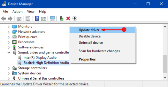 windows 10 no sound output devices found