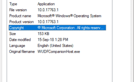 Fix WUDFCompanionHost.exe in Windows 10 image 1