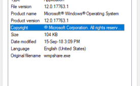 Fix wmpshare.exe in Windows 10 image 1