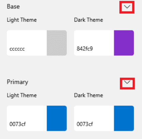Fluent XAML Theme Editor Preview Details