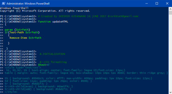 Get Basic Computer Information in Browser with PowerShell in Windows