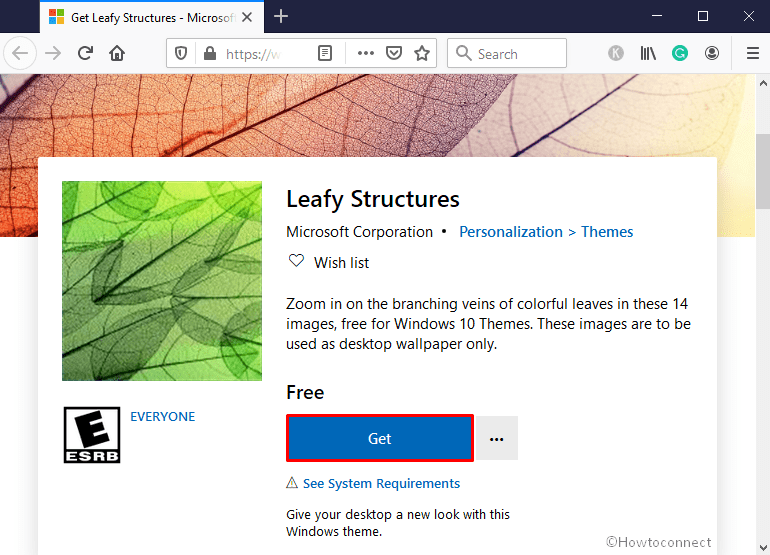 Get Leafy Structures Windows 10 Theme