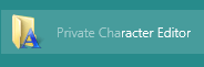 Getting Private Character Editor on start menu