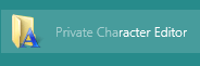 Getting Private Character Editor Getting Private Character Editor on start menu