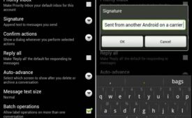 gmail signature in android