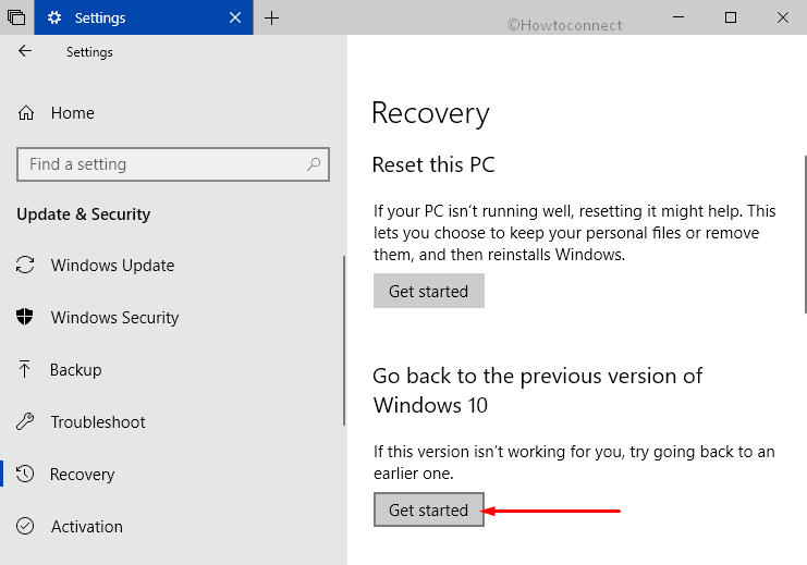 Go back to the previous version of Windows Image 5
