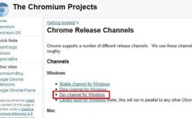 google chromium projects