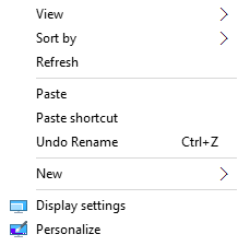 Graphic cards removed from context menu
