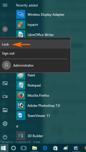 How To Hide Lock In User Tile Menu On Start Windows 10